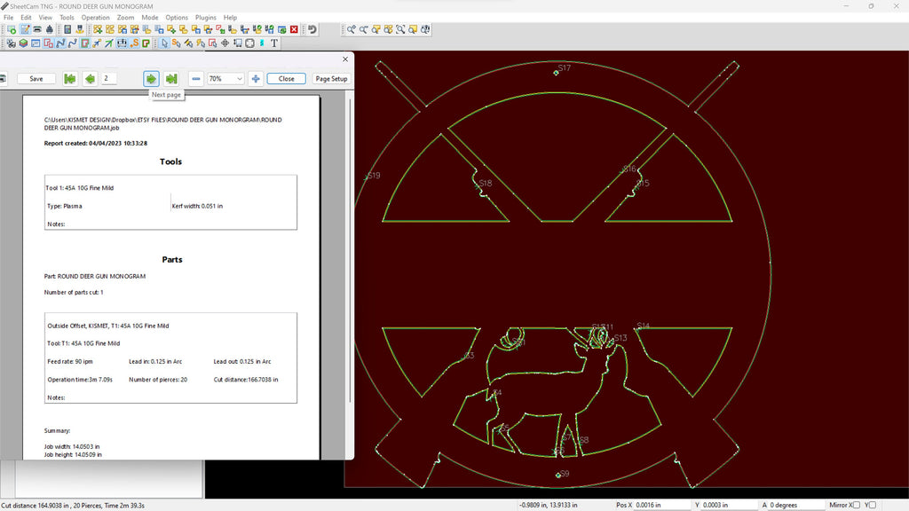 Deer Hunting Crossed Rifles Name Sign vector paths in design software (photo 5)