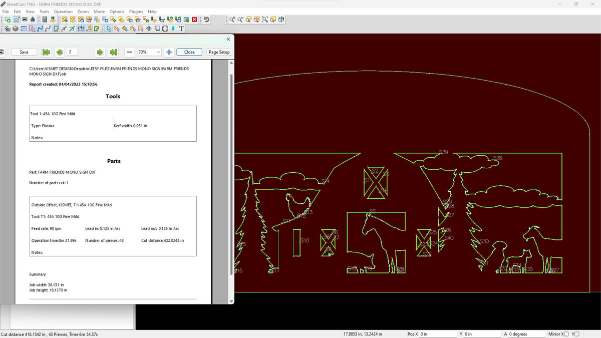 Farm Friends Barn Scene Sign vector paths in design software (photo 4)