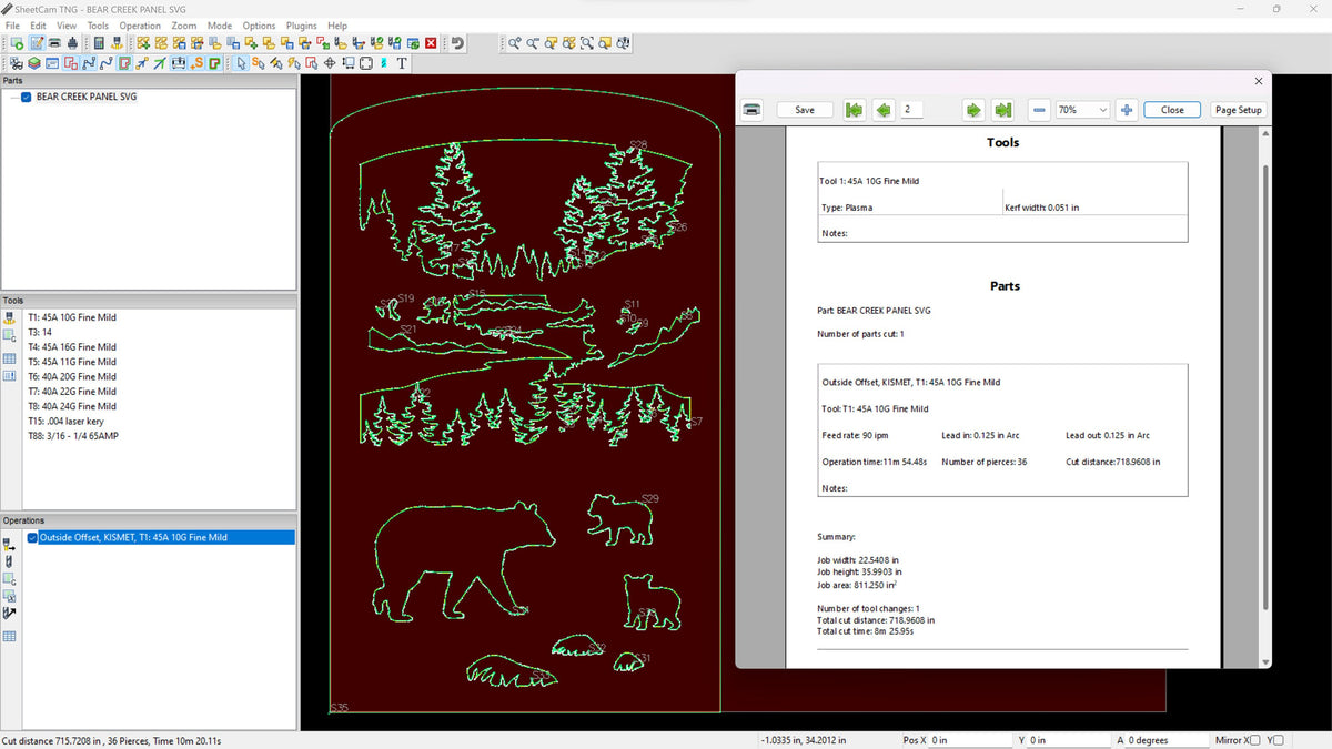 Bear Creek Wildlife Panel vector paths in design software (photo 7)