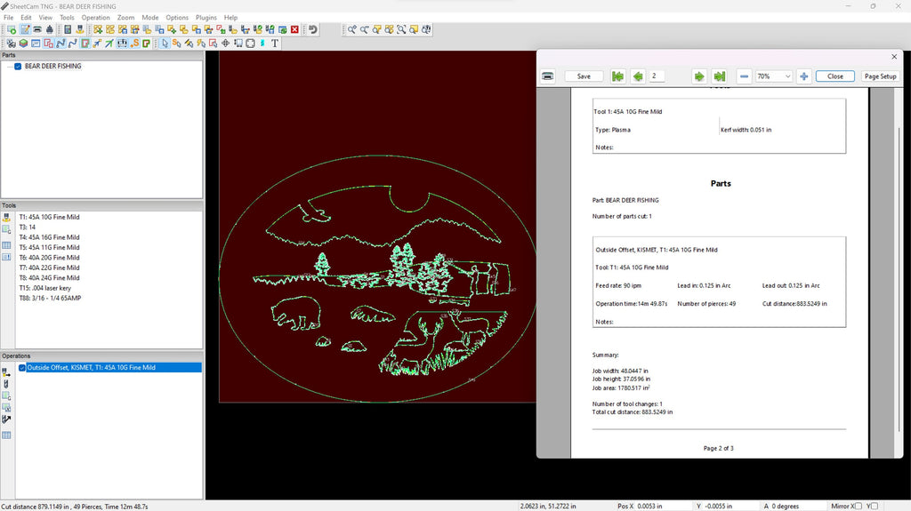 Bear Deer Fishing Wildlife Oval vector paths in design software (photo 5)