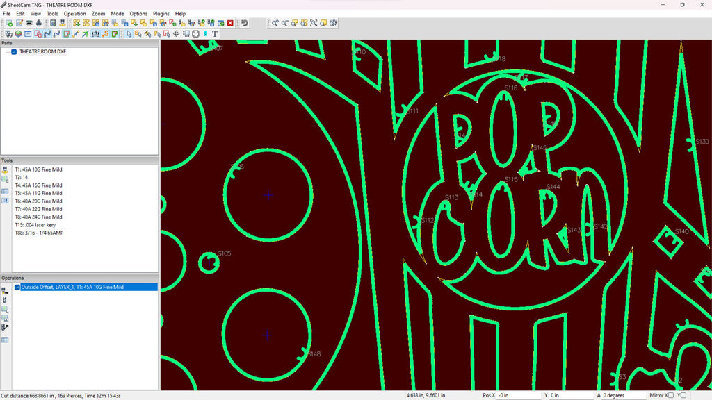 Theatre Room Sign, THEATRE Spelling vector paths in design software (photo 6)