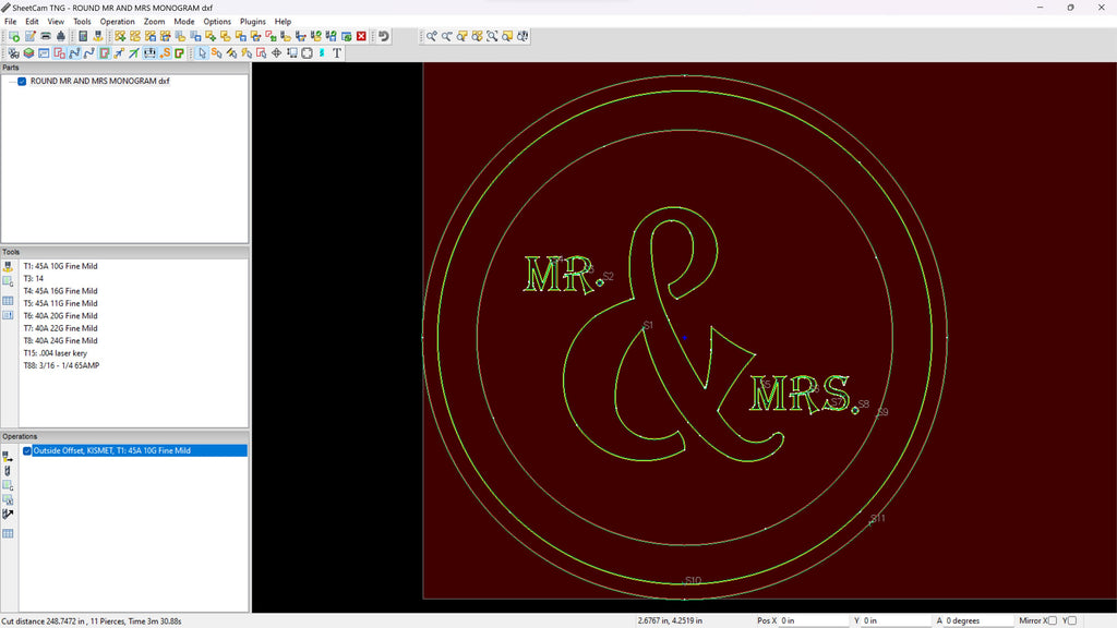 Round Mr and Mrs Wedding Monogram vector paths in design software (photo 7)