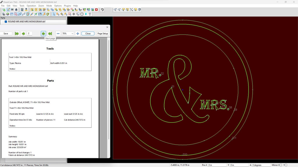 Round Mr and Mrs Wedding Monogram vector paths in design software (photo 3)