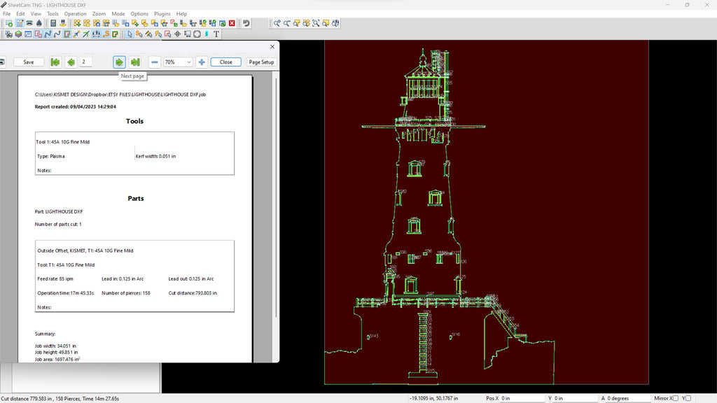 Lighthouse Sign vector paths in design software (photo 4)