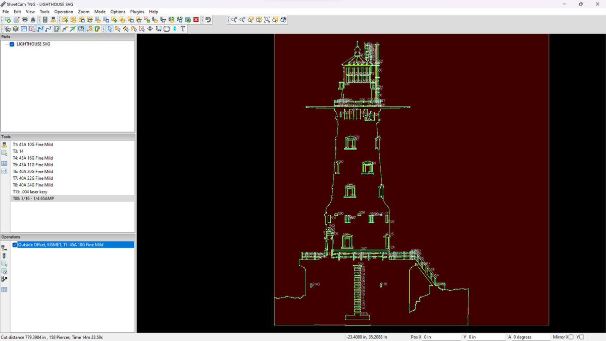 Lighthouse Sign vector paths in design software (photo 7)