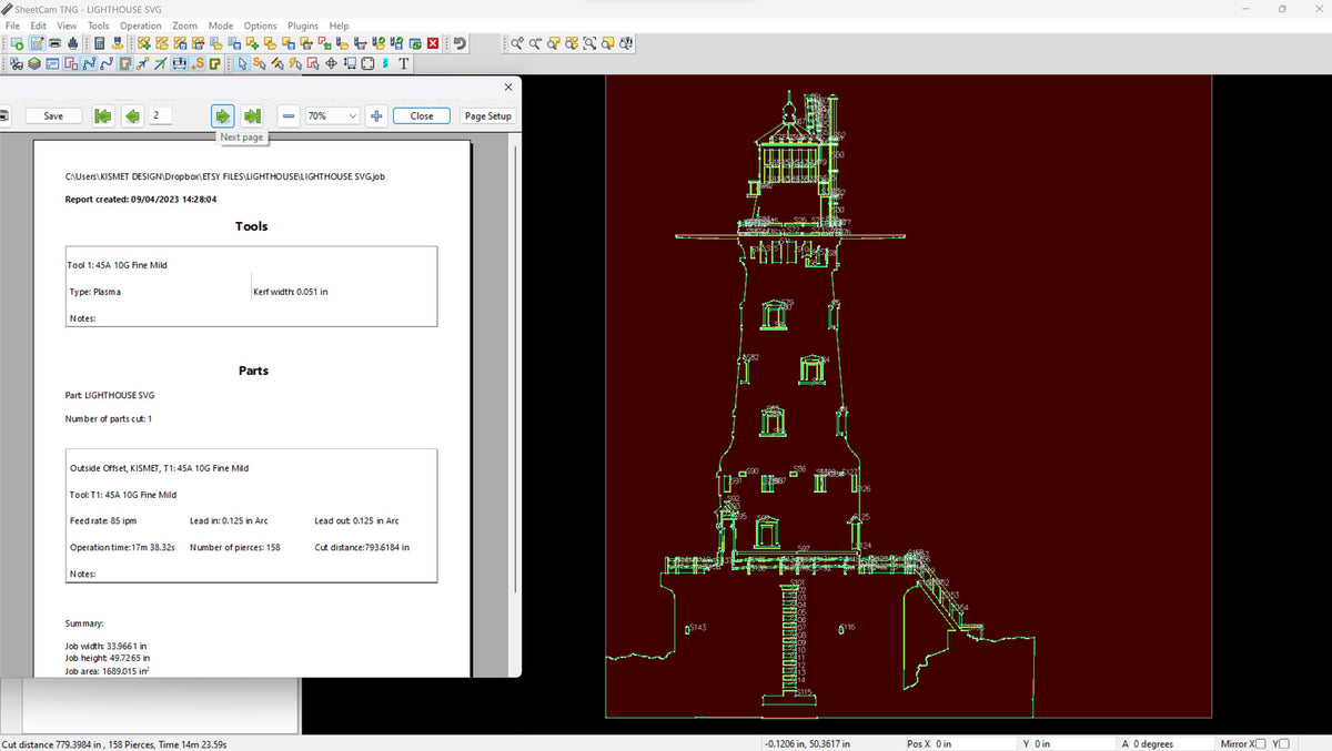Lighthouse Sign vector paths in design software (photo 8)