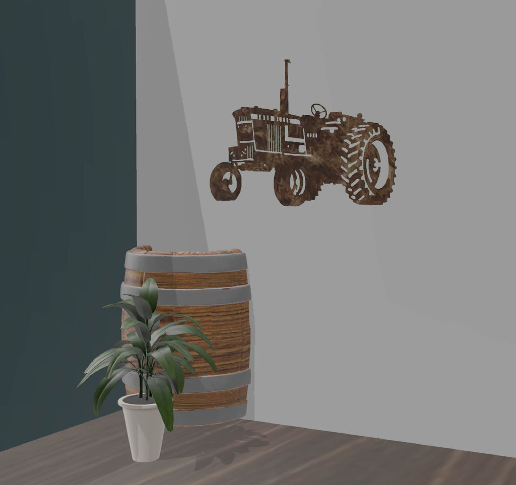 4020 Tractor Silhouette wall display mockup (photo 6)