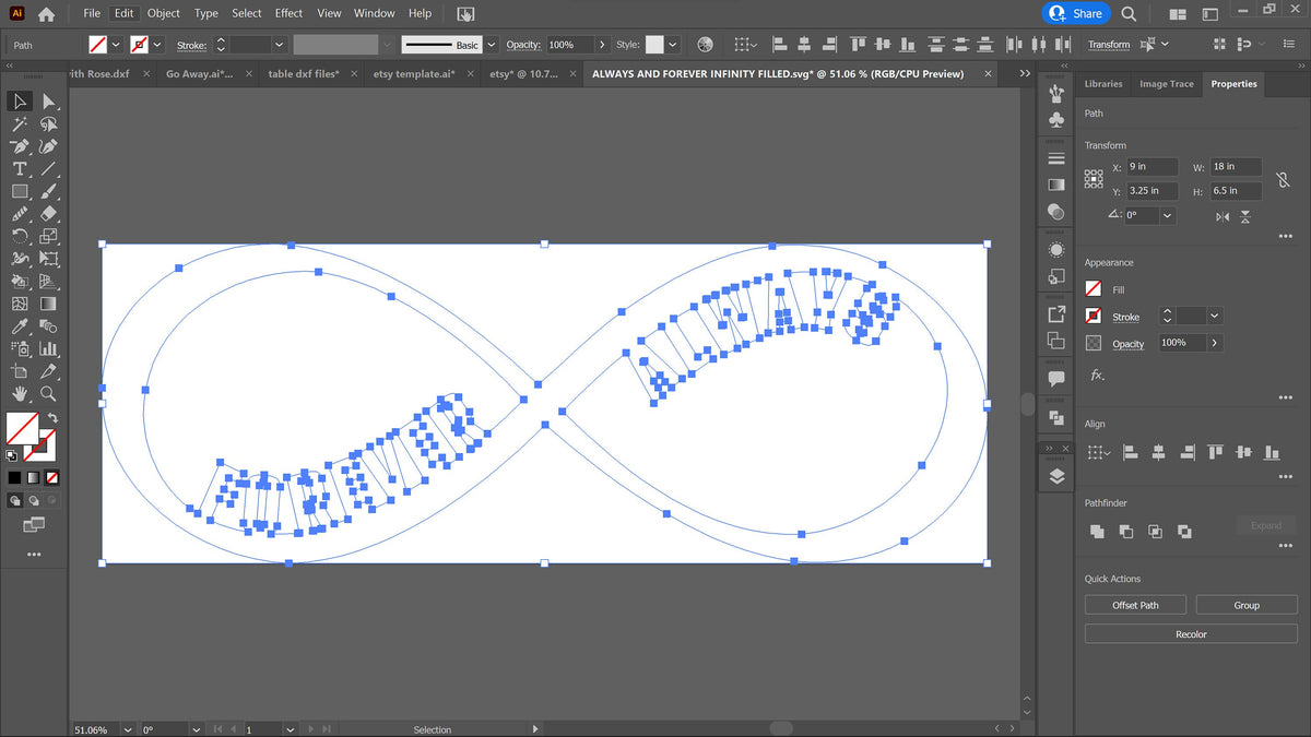 Forever & Always Infinity Sign vector paths in design software (photo 5)