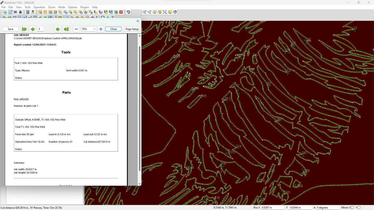 Grouse Sign vector paths in design software (photo 2)