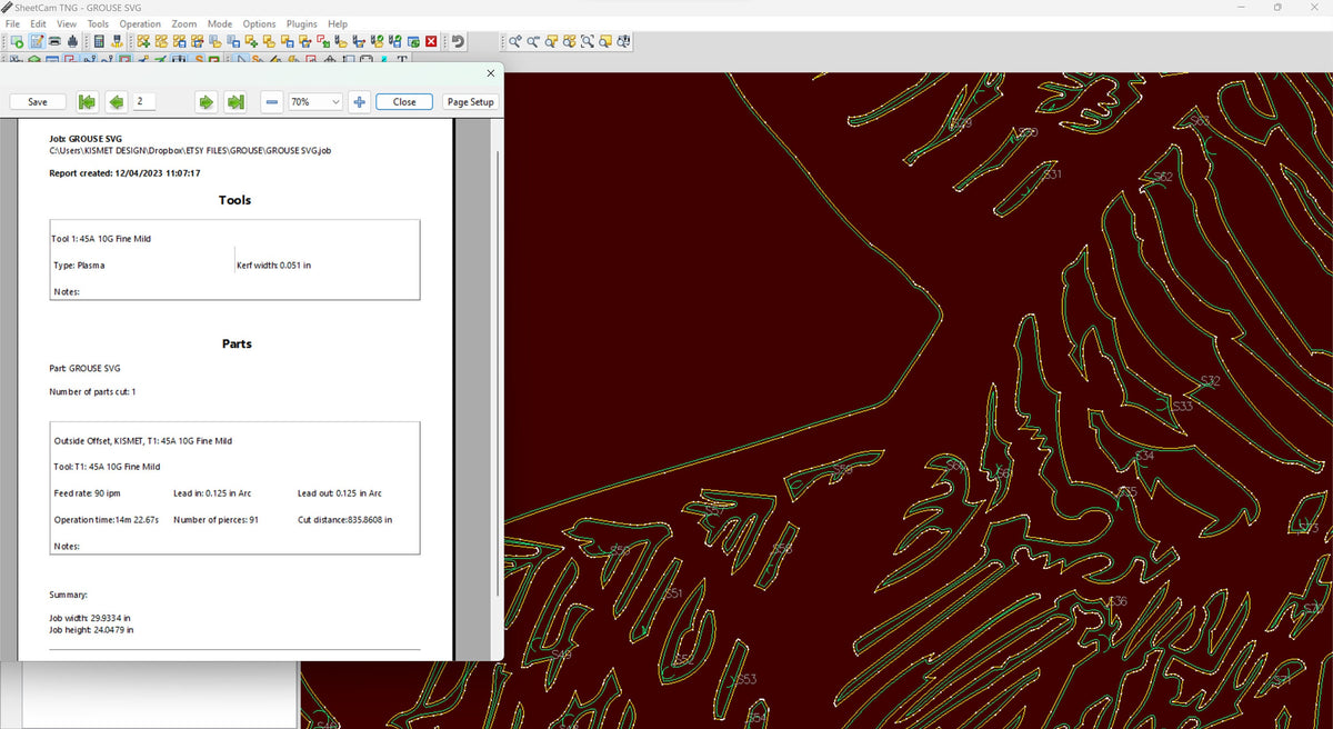 Grouse Sign vector paths in design software (photo 9)