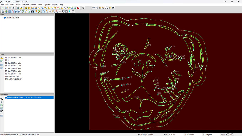 Pitbull Dog Sign vector paths in design software (photo 6)