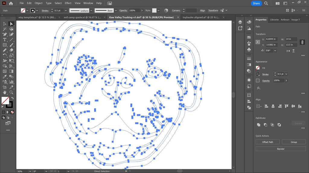Pitbull Dog Sign vector paths in design software