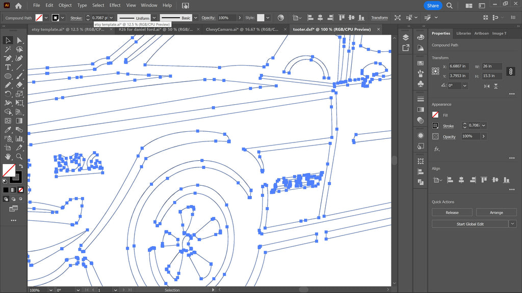 1969 Camaro SS Oval Sign vector paths in design software (photo 5)