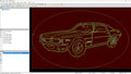 1969 Camaro SS Oval Sign vector paths in design software