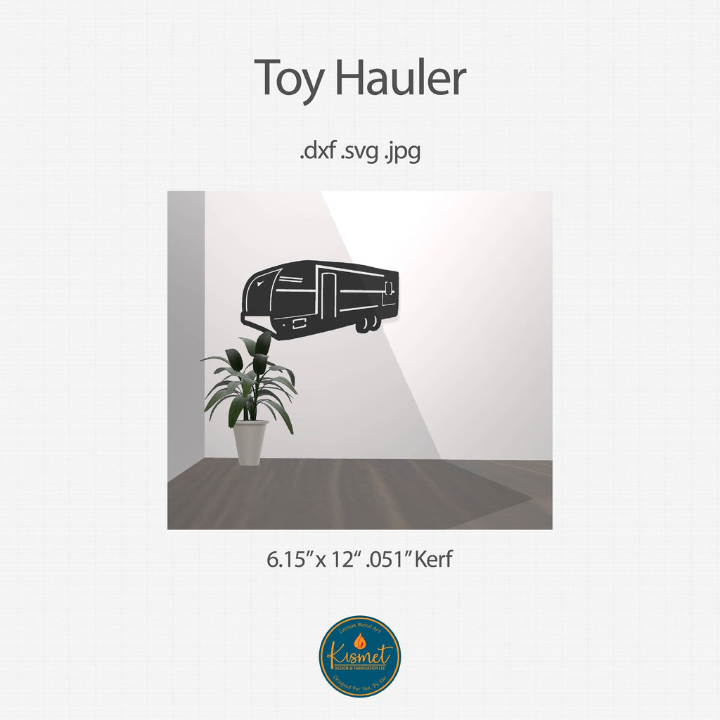 Toy Hauler Camper Sign DXF/SVG design preview with file details (photo 3)