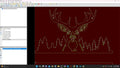 Personalized Deer Antler Sign vector paths in design software
