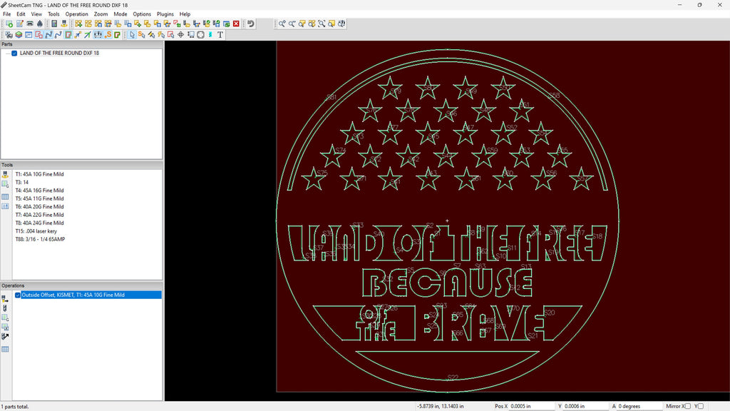 American Flag Sign vector paths in design software (photo 5)