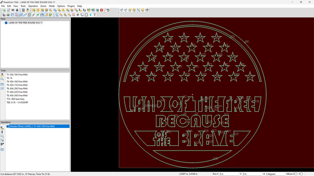 American Flag Sign vector paths in design software (photo 7)