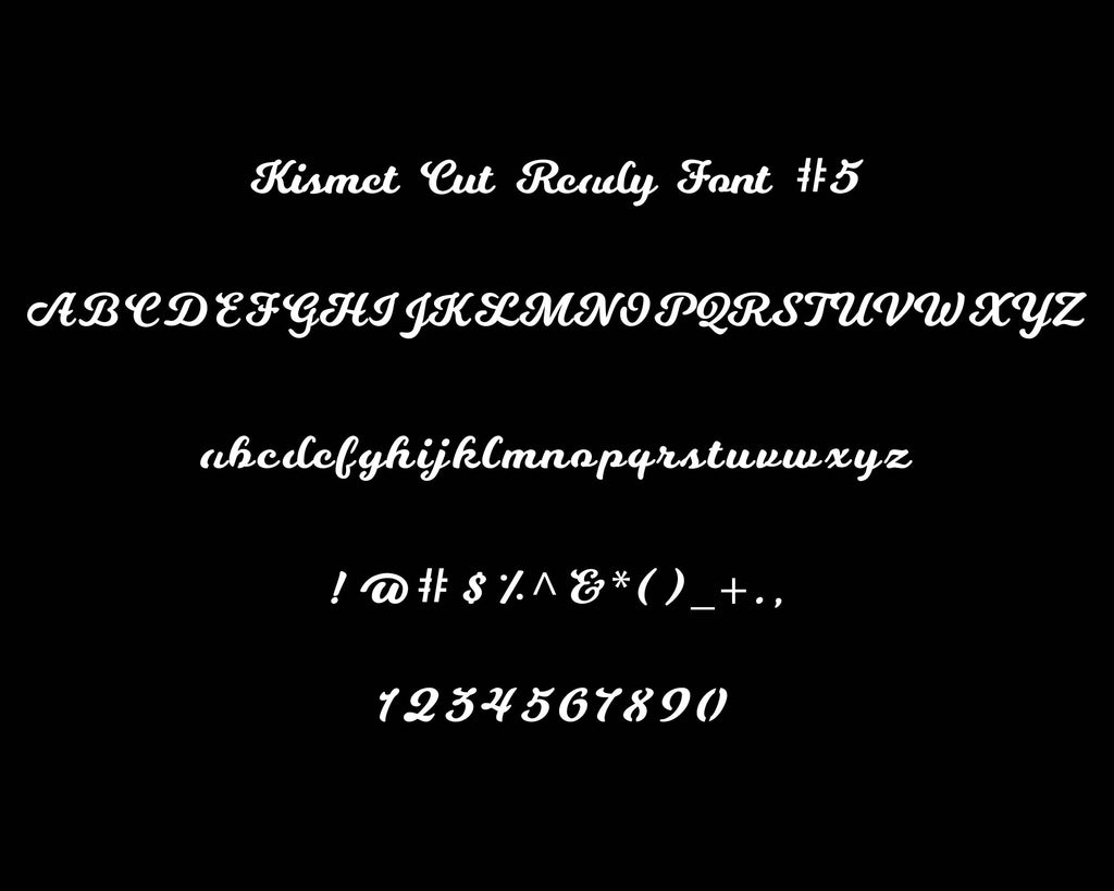 Bold Joined Script Font (Kismet Font 5) artwork preview (photo 8)