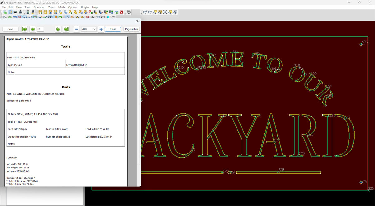 Welcome to Our Backyard Sign, Arched Serif vector paths in design software (photo 6)
