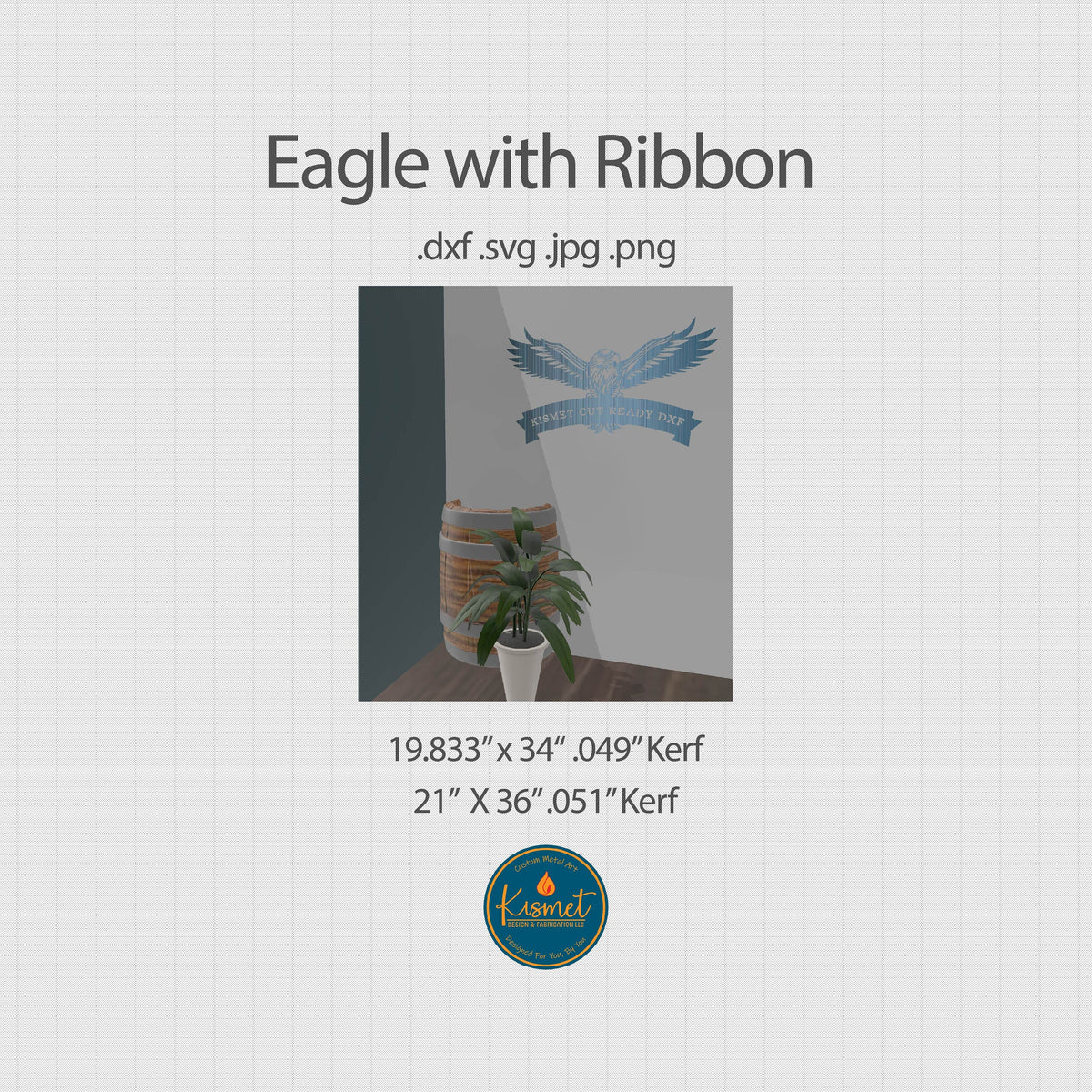 Personalized Eagle Sign DXF/SVG design preview with file details (photo 6)