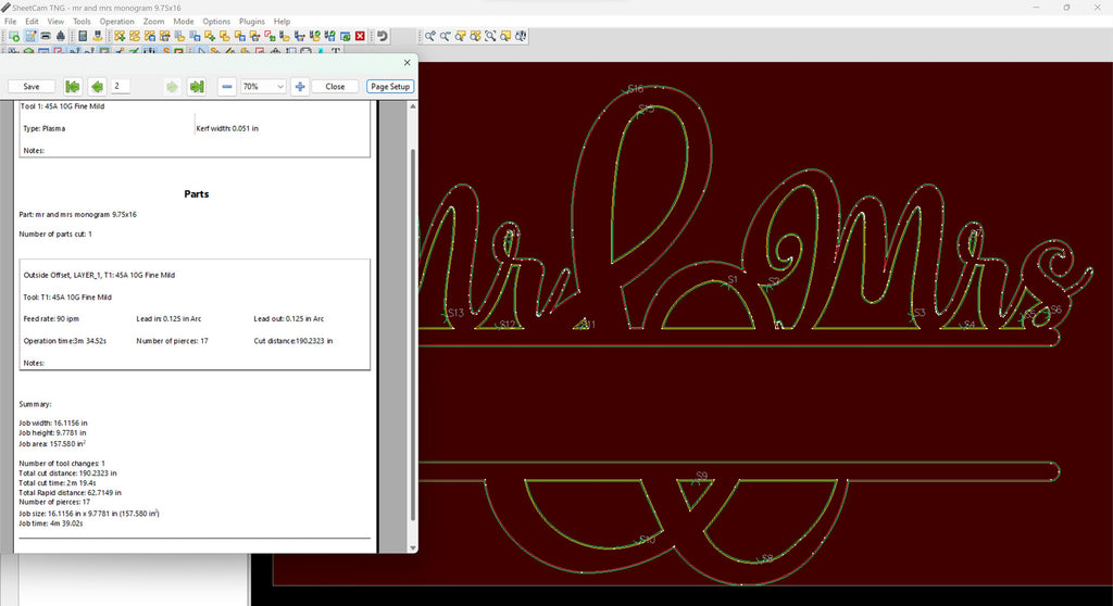 Mr and Mrs Wedding Name Monogram vector paths in design software (photo 9)