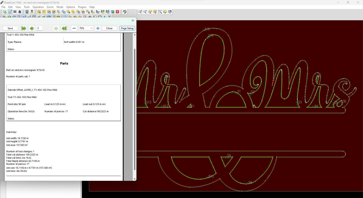 Mr and Mrs Wedding Name Monogram vector paths in design software (photo 9)
