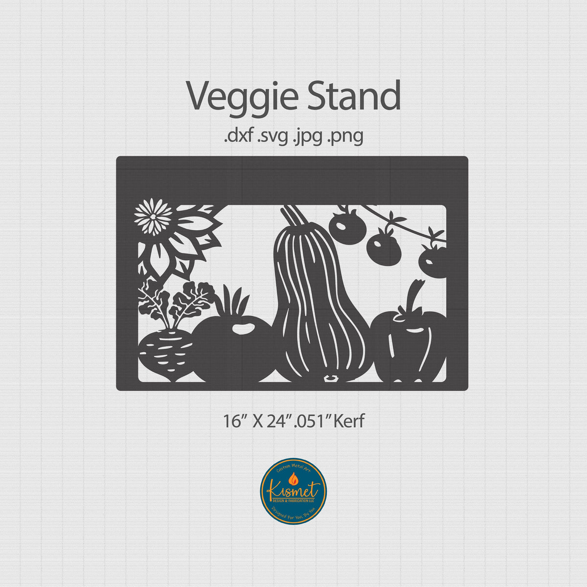 Vegetable Stand Produce Sign DXF/SVG design preview with file details (photo 5)