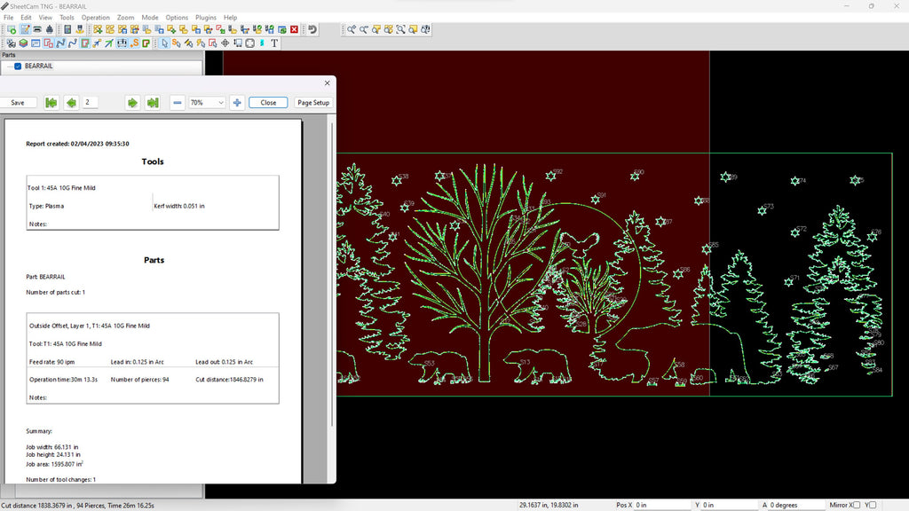 Bear Railing Panel vector paths in design software (photo 7)