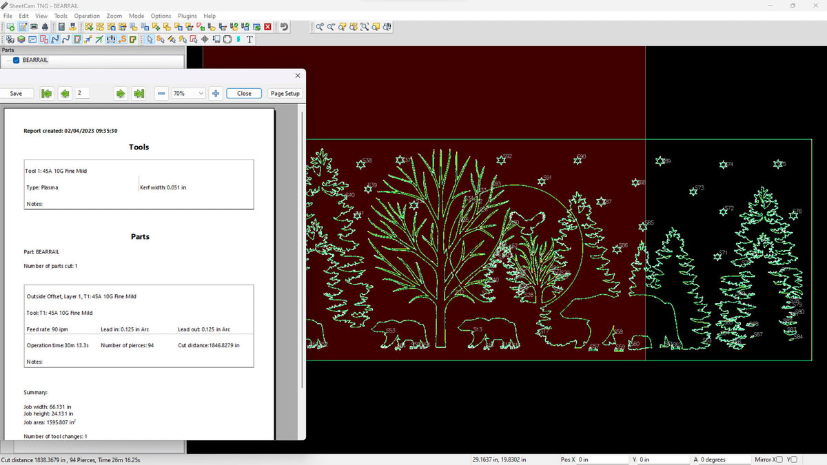 Bear Railing Panel vector paths in design software (photo 7)