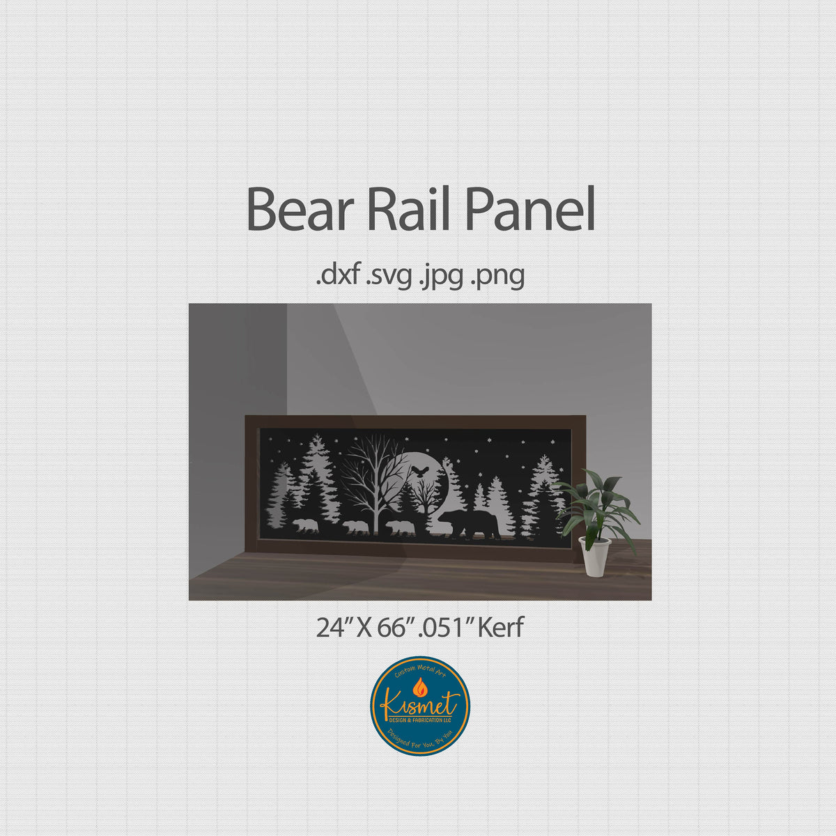 Bear Railing Panel DXF/SVG design preview with file details (photo 5)