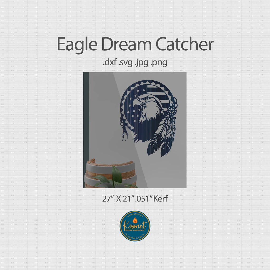 Eagle Dreamcatcher DXF/SVG design preview with file details (photo 6)