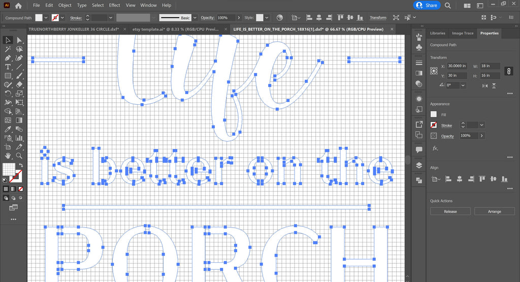 Life Is Better on the Porch Sign vector paths in design software (photo 5)