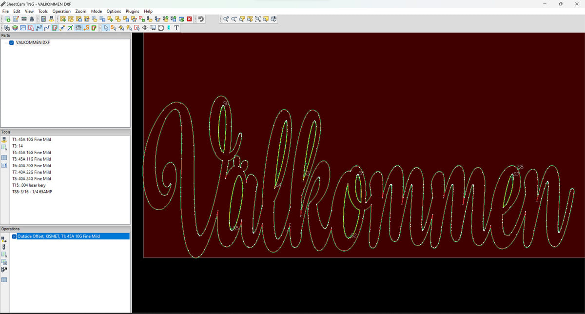 Välkommen Swedish Welcome Sign vector paths in design software (photo 6)