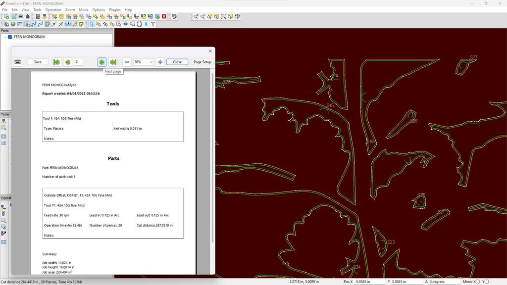 Fern Monogram Sign vector paths in design software (photo 8)
