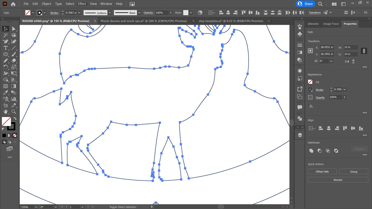 Deer Hunting Crossed Rifles Name Sign vector paths in design software (photo 4)