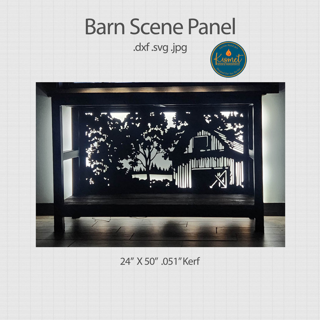 Rustic Barn Farm Sign DXF/SVG design preview with file details