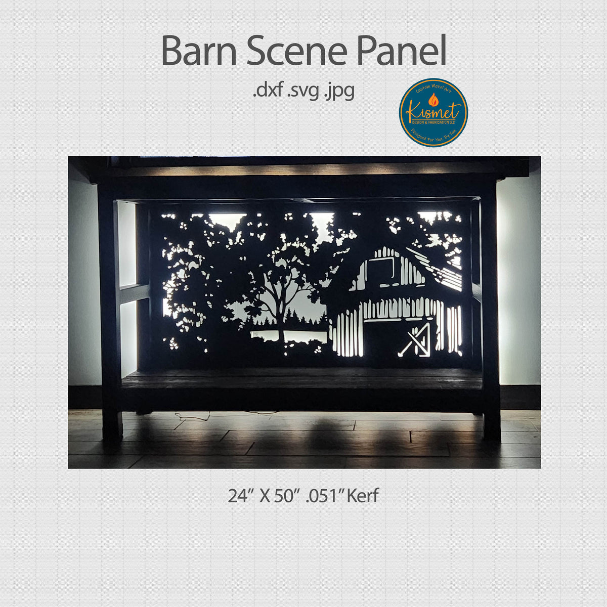 Rustic Barn Farm Sign DXF/SVG design preview with file details