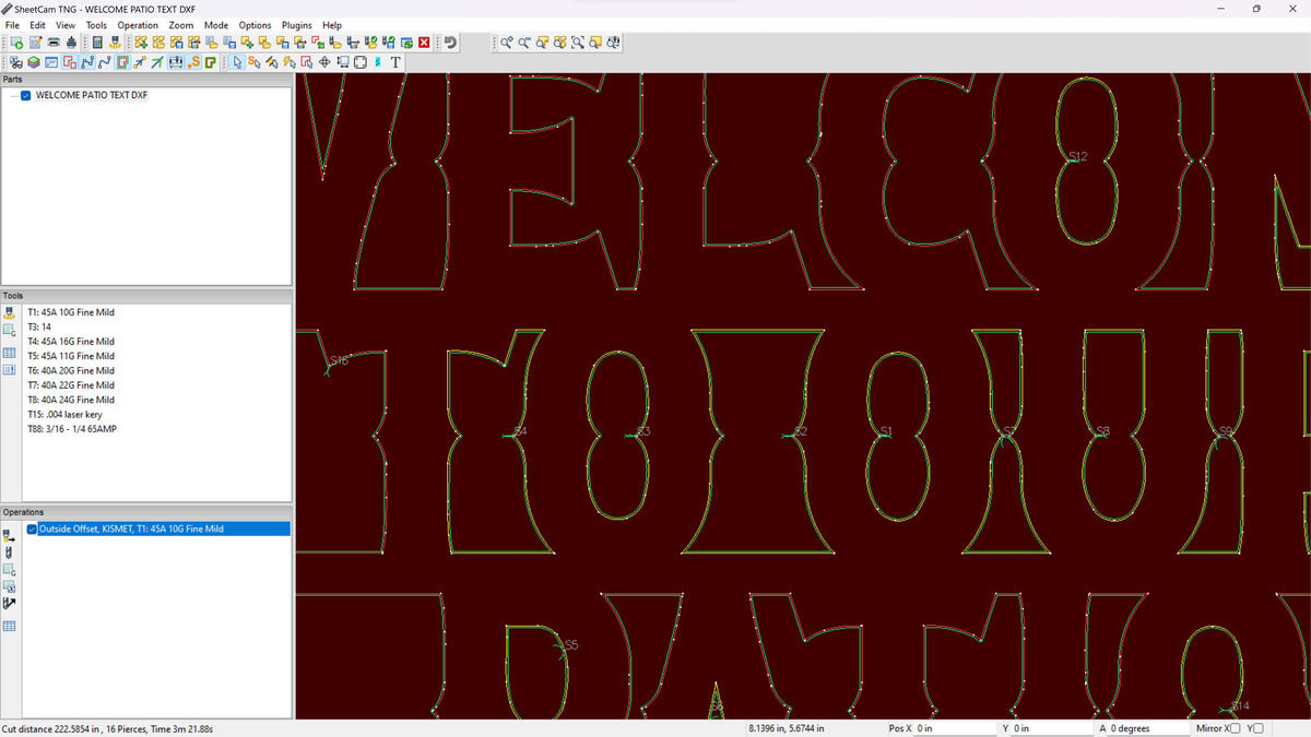 Patio Welcome Sign vector paths in design software (photo 6)