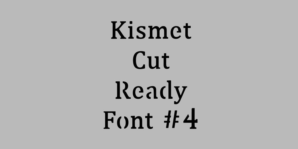Regular Serif Bridged Stencil Font (Kismet Font 4) artwork preview (photo 6)