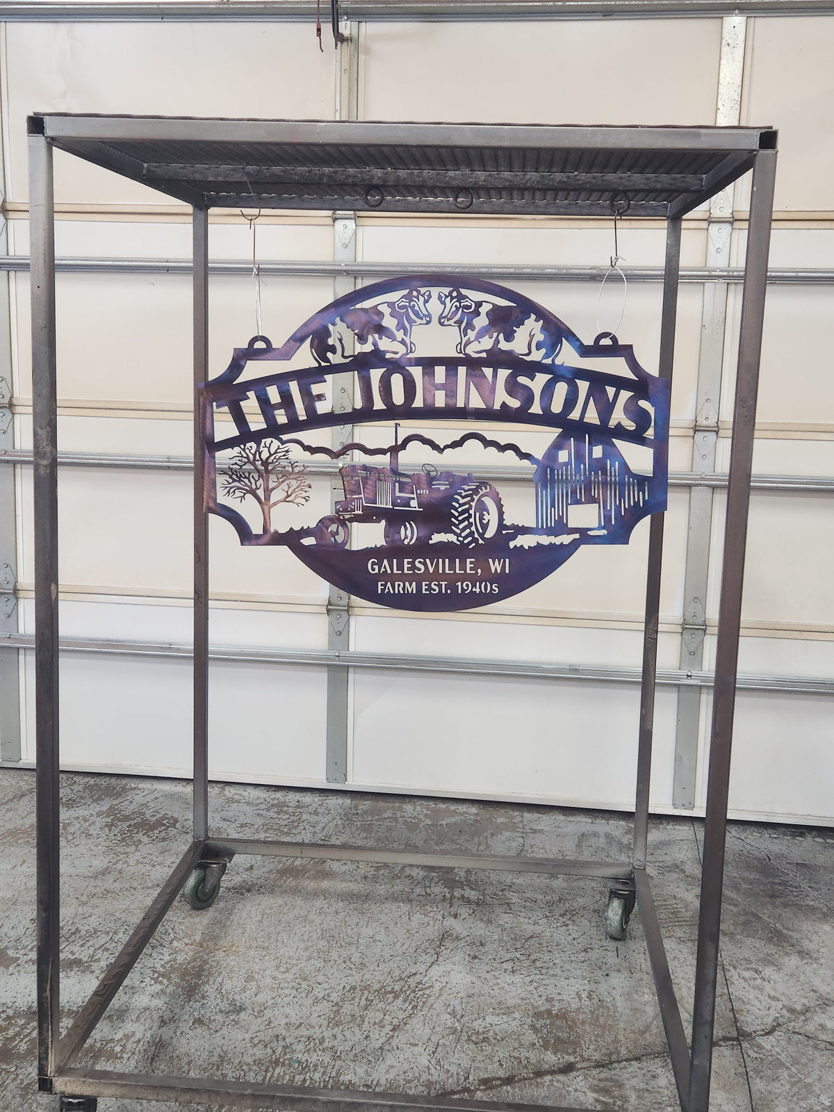 Farm Name Signs, Set of 4 finished metal example