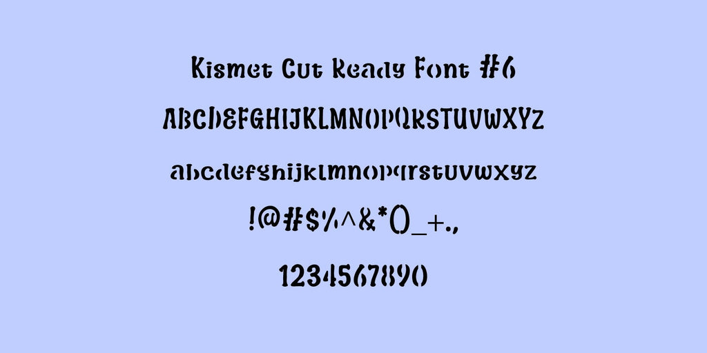 Bold Rounded Serif Stencil Font (Kismet Font 6) artwork preview (photo 8)