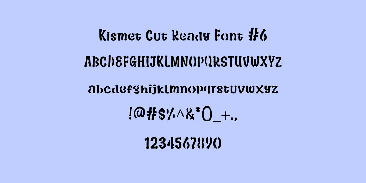 Bold Rounded Serif Stencil Font (Kismet Font 6) artwork preview (photo 8)