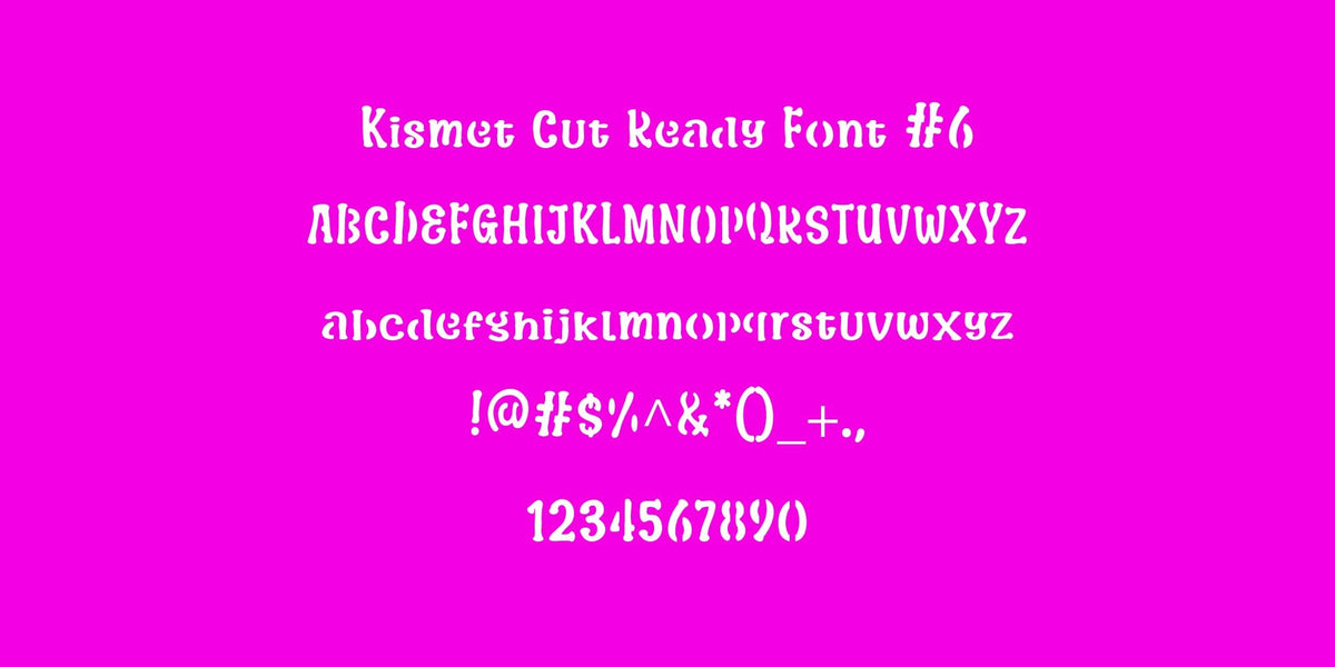 Bold Rounded Serif Stencil Font (Kismet Font 6) artwork preview (photo 9)