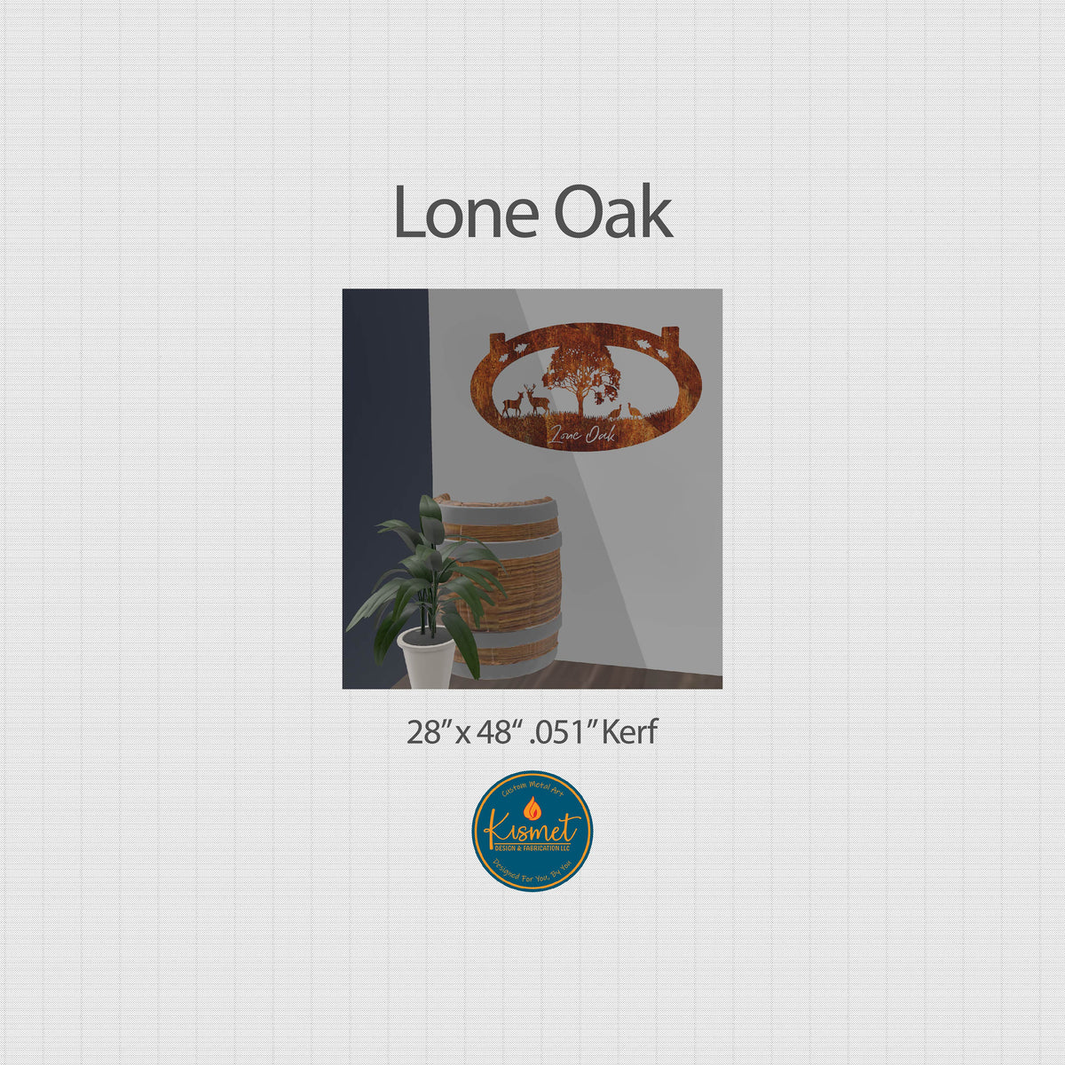 Oak Tree Deer Turkey Farm Sign DXF/SVG design preview with file details (photo 5)