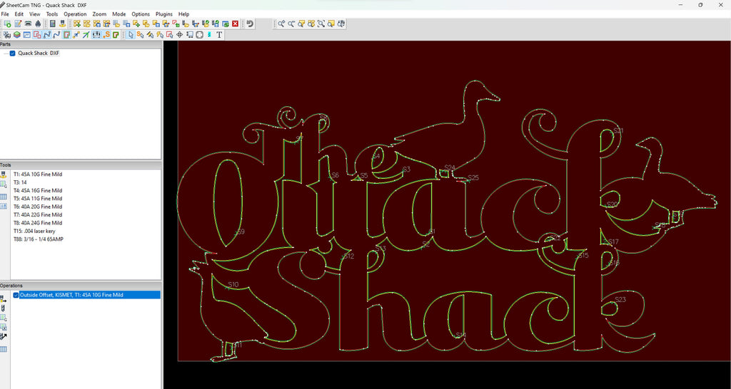 Quack Shack Duck House Sign vector paths in design software (photo 6)