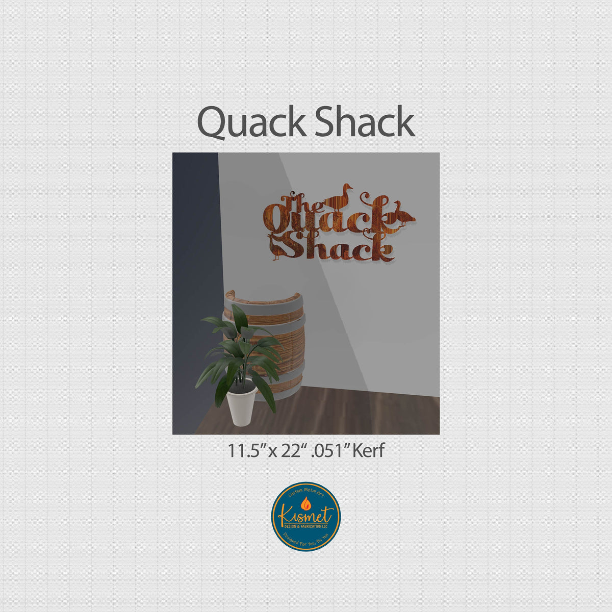 Quack Shack Duck House Sign DXF/SVG design preview with file details (photo 3)