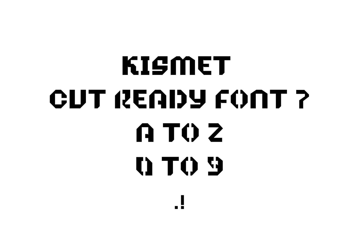 Blocky Bridged Stencil Font (Kismet Font 7) artwork preview (photo 5)