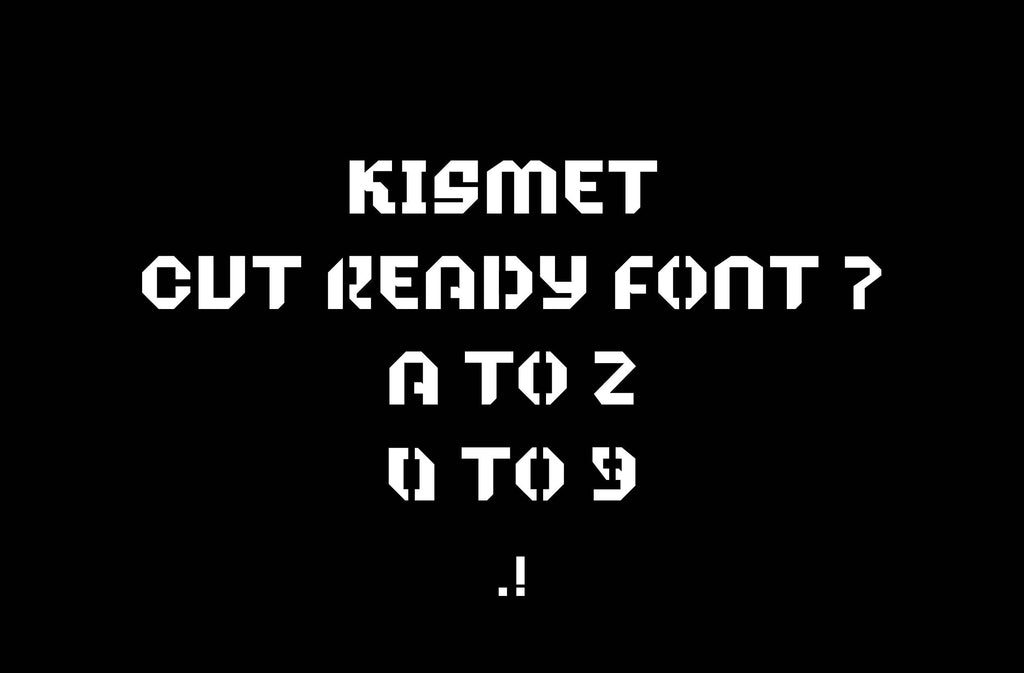 Blocky Bridged Stencil Font (Kismet Font 7) artwork preview (photo 2)