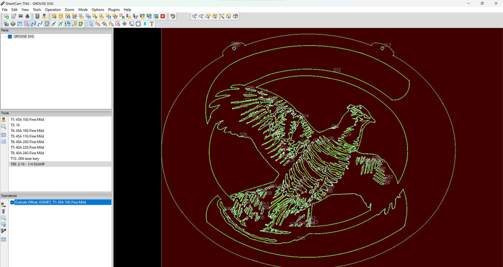 Grouse Sign vector paths in design software (photo 8)